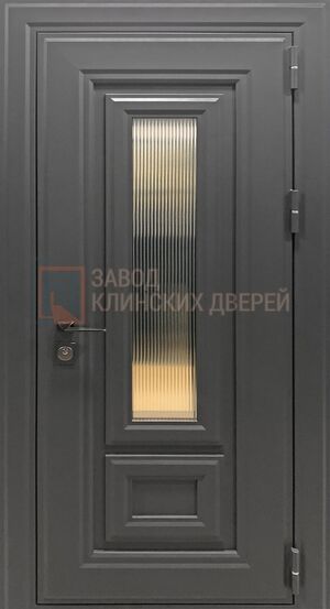 Входная дверь c порошковым напылением с металлобагетами и стеклом МТФ-24 c порошковым напылением с металлобагетами и стеклом МТФ-24